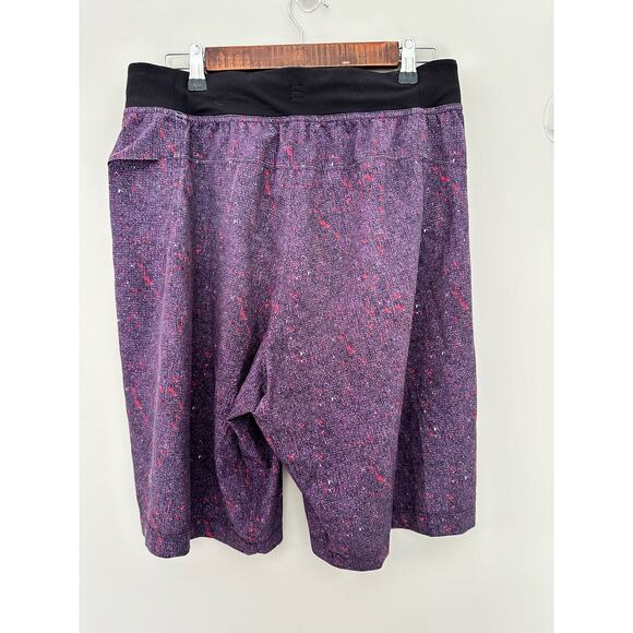 Lululemon Men's Athletic Shorts Size Medium Purple Pattern Drawstring Exercise - Picture 5 of 6